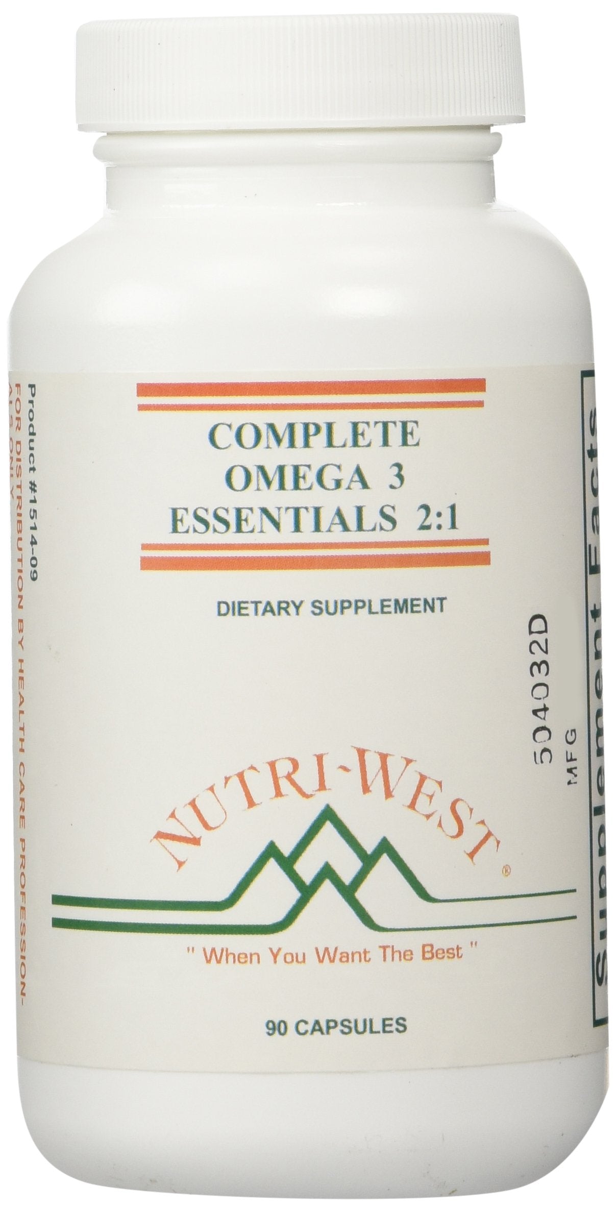 Nutri-West Complete Omega-3 Essentials 2:1-90 Capsules 90 Count
