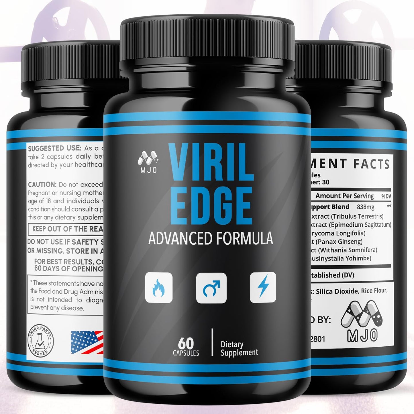 MJO Viril Edge Capsules 60 Count