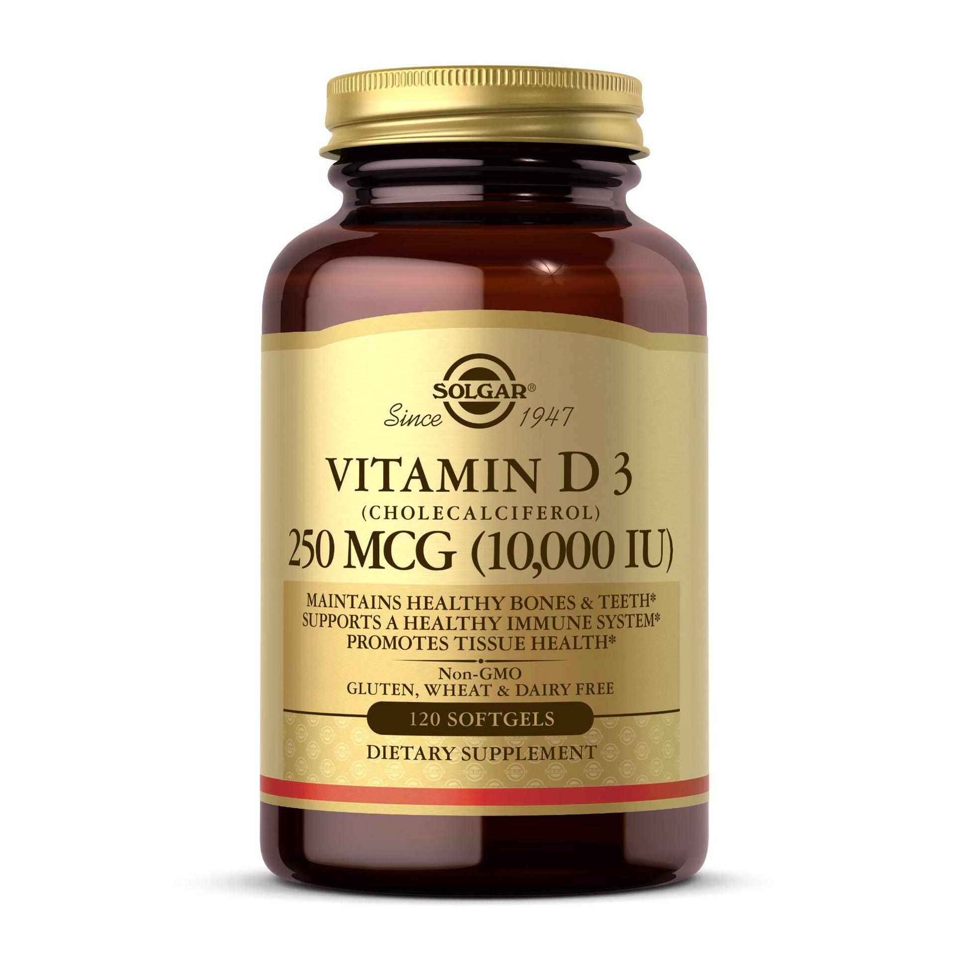 Solgar Vitamin D3 (Cholecalciferol) 10,000IU Softgel, 120 Count
