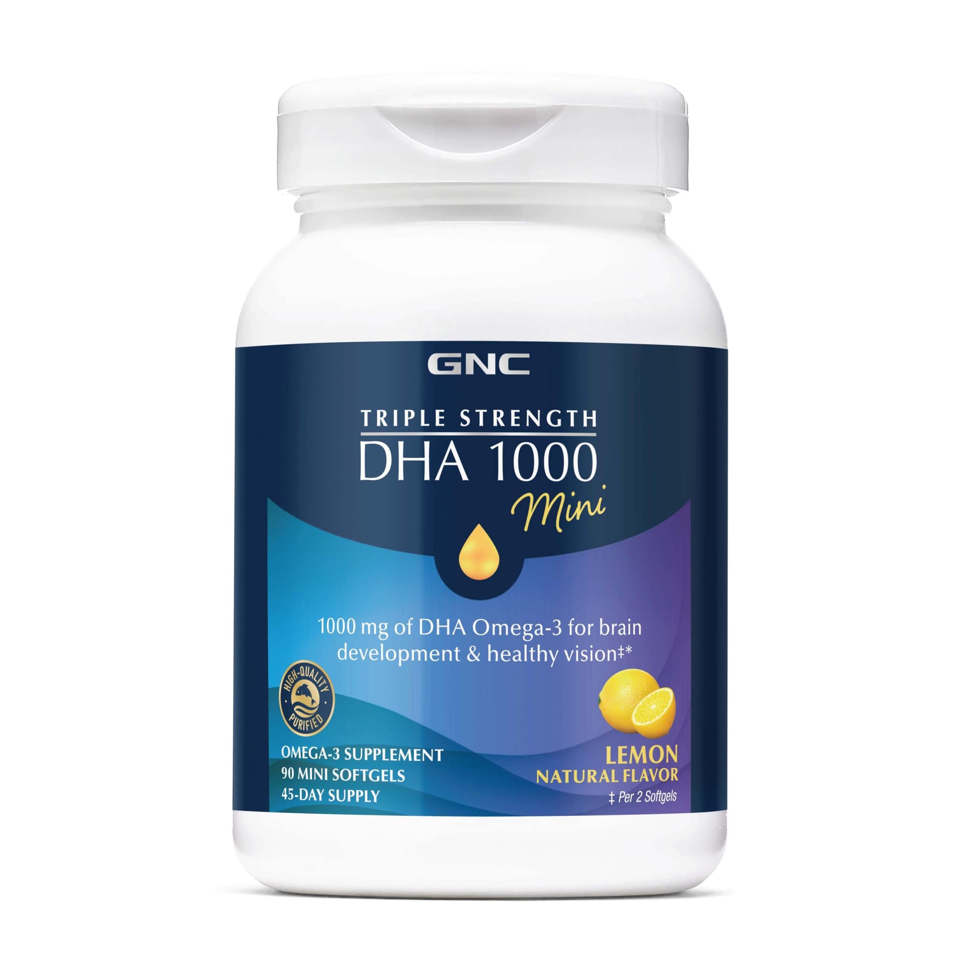 GNC Triple Strength DHA 1000 Mini Softgels 90 Count