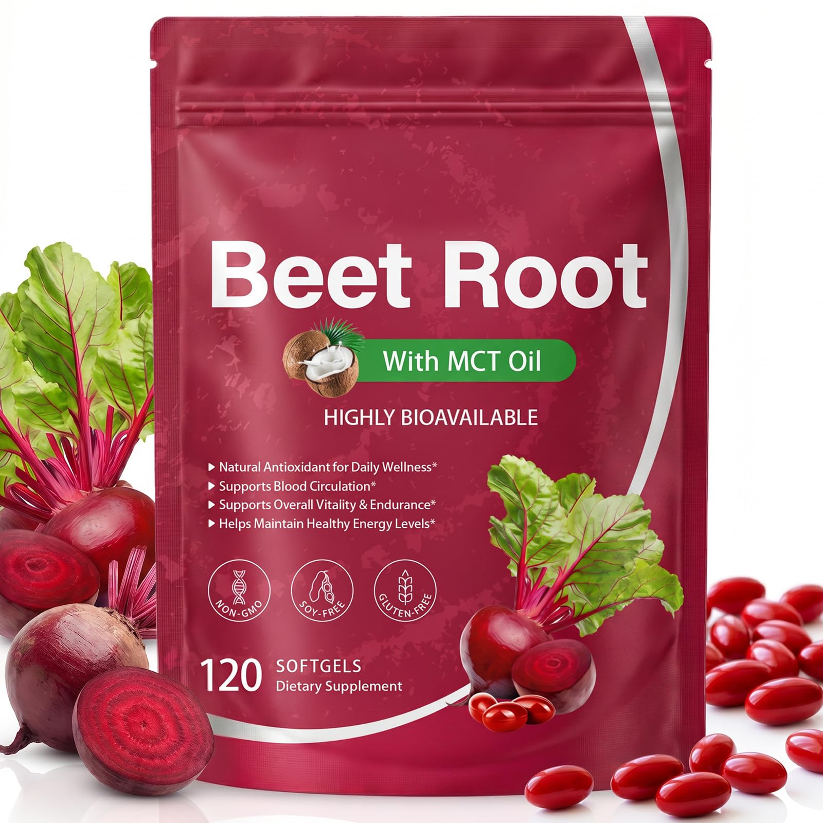 J&H Jasmine&Hyacinth Beet Root 20:1 Extract Softgels 120 Count
