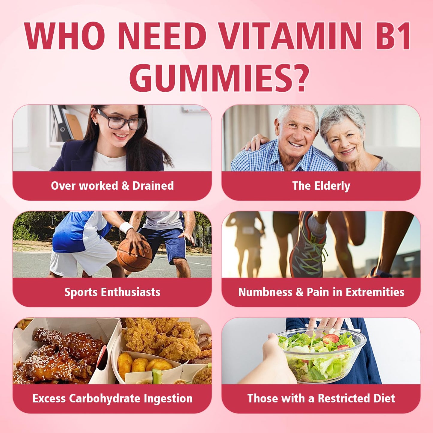 YUULAI Vitamin B1 Gummies 500mg, 120 Count