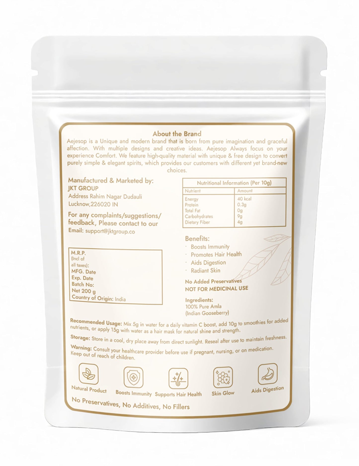AEJESOP Organic Amla Powder, Indian Gooseberry (Amalaki) Powder 7