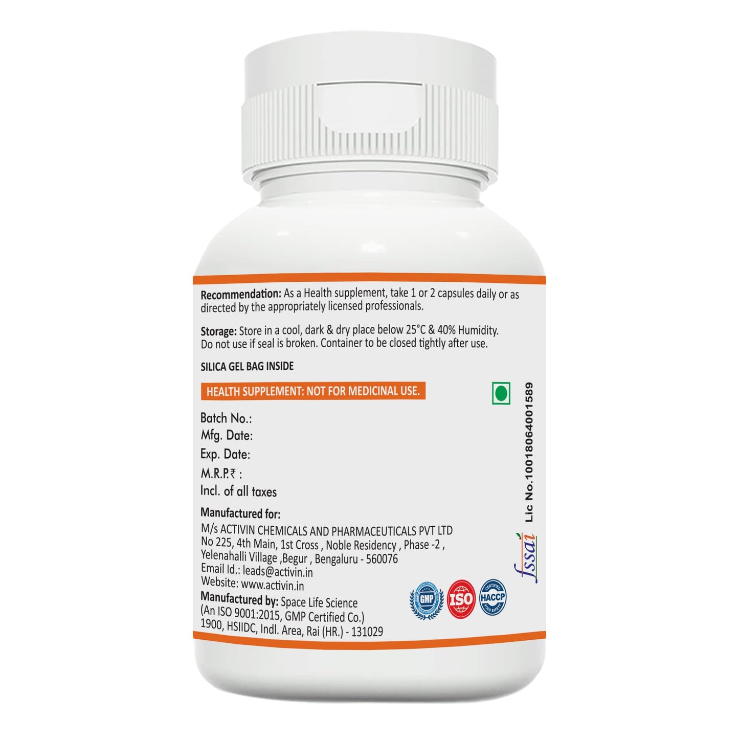 Activin Coenzyme Q10 200mg Supplement, Energy and Heart Support, 60 Capsules