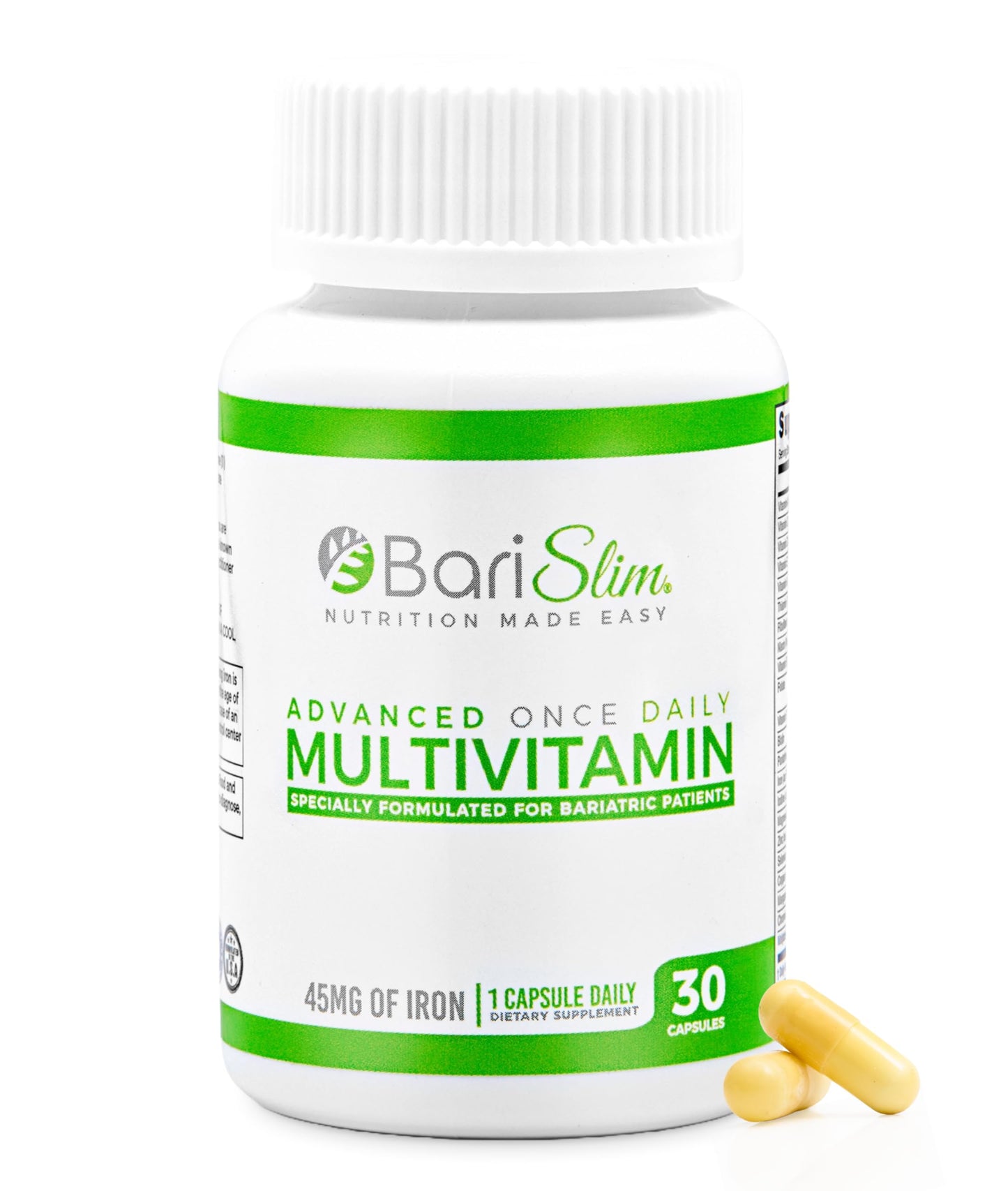 BariSlim Advanced Once Daily Bariatric Multivitamin Capsule, 30 Count