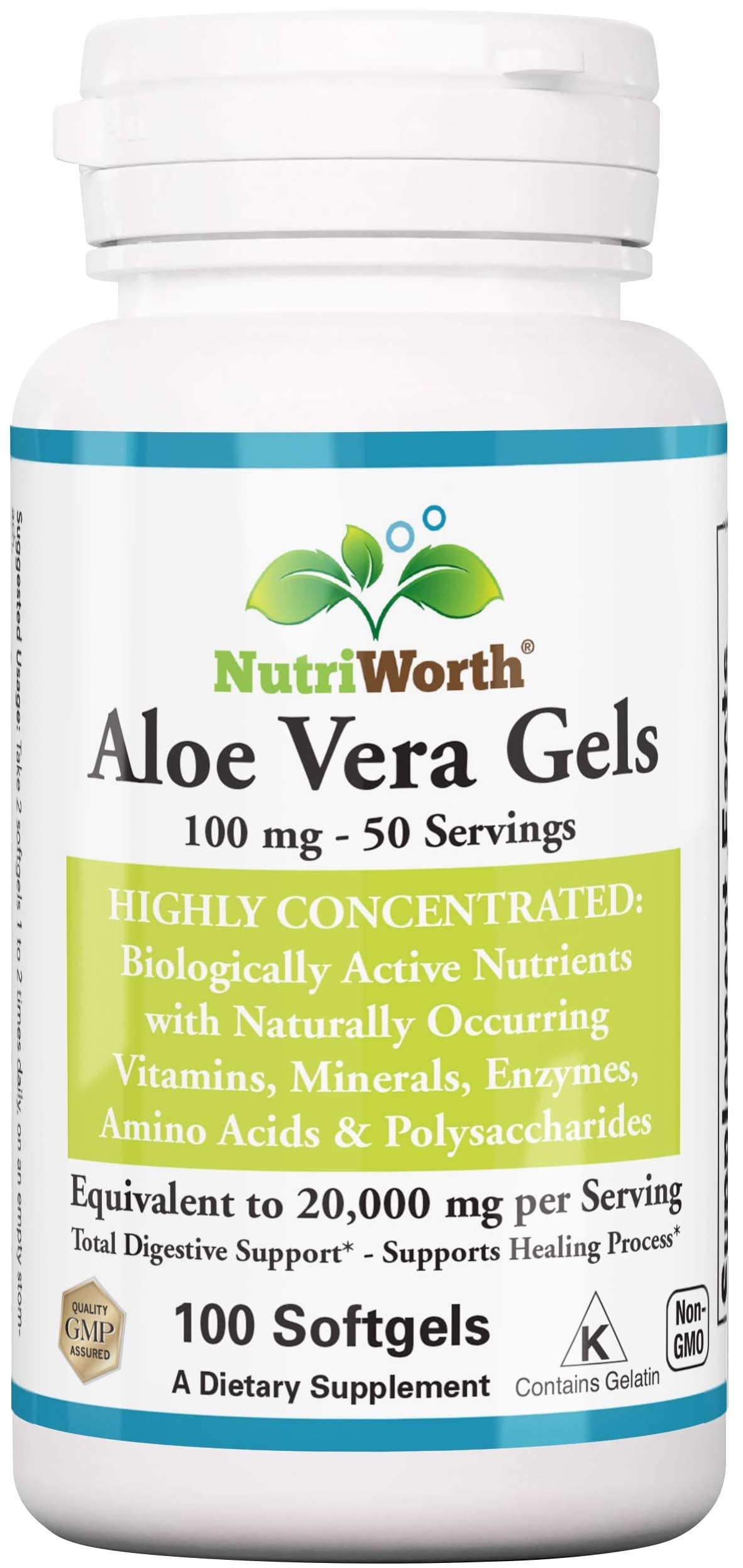 NutriWorth Aloe Vera Supplement Softgels 100