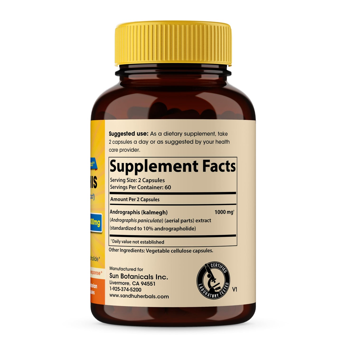 SANDHUHERBALS Andrographis Paniculata Kalmegh Capsules 120 Count