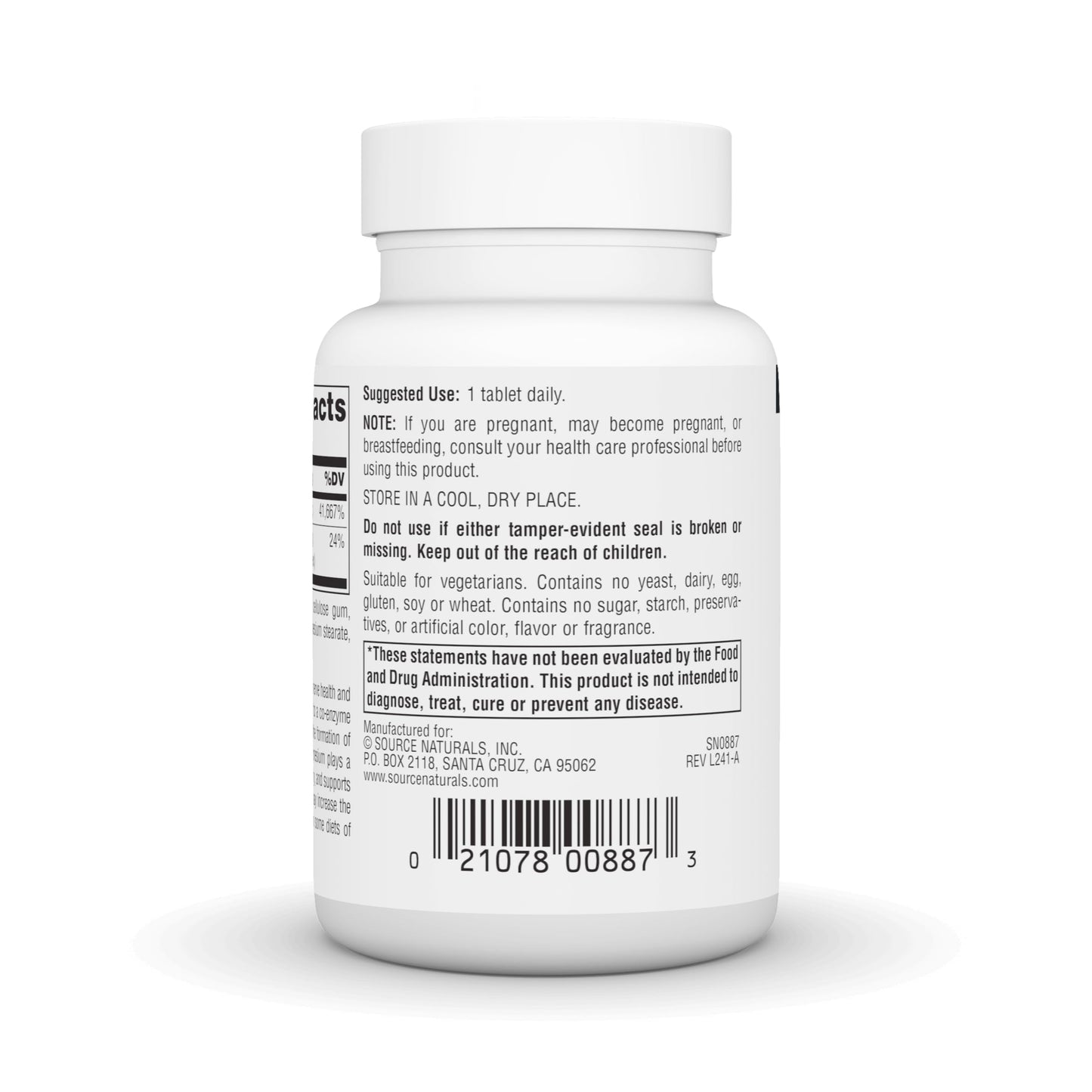 Source Naturals Vitamin B-1 Thiamin 500mg Tablet 50 Tablets