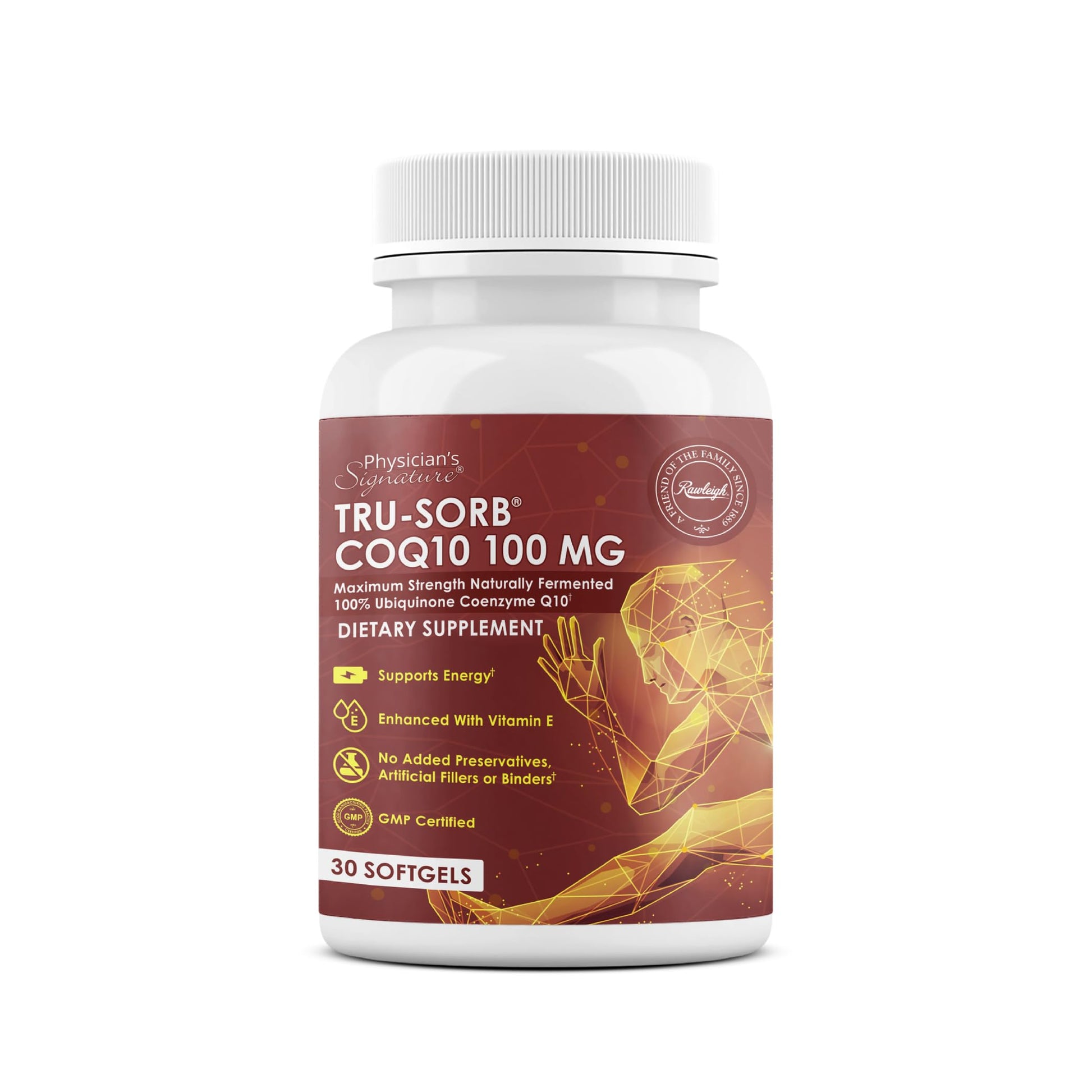 Rawleigh Tru-Sorb Natural COQ10 100mg Softgels, 30 Count