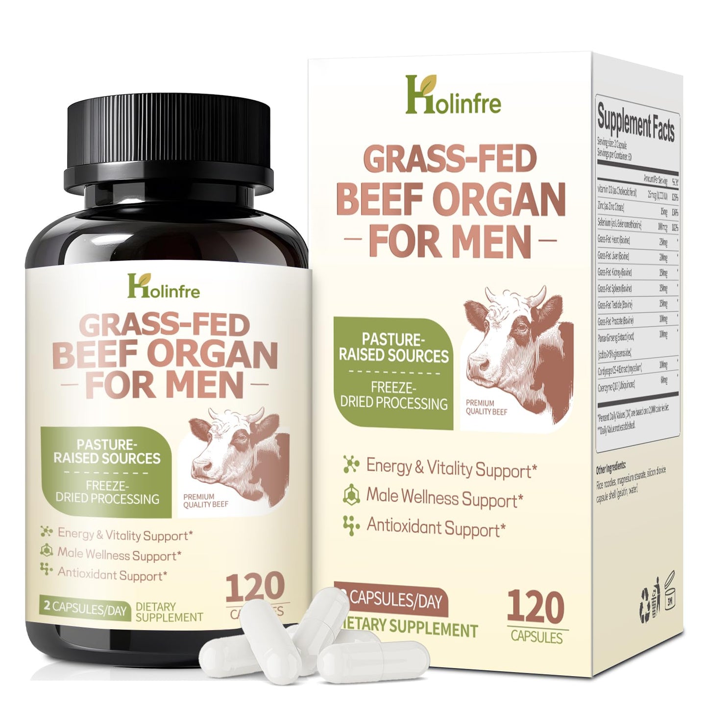 HOLINFRE Beef Liver Capsule 120 Count