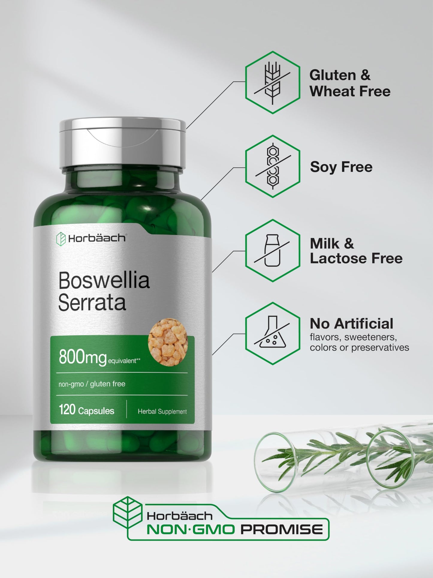 Horbäach Boswellia Serrata Extract Capsules 120 Count