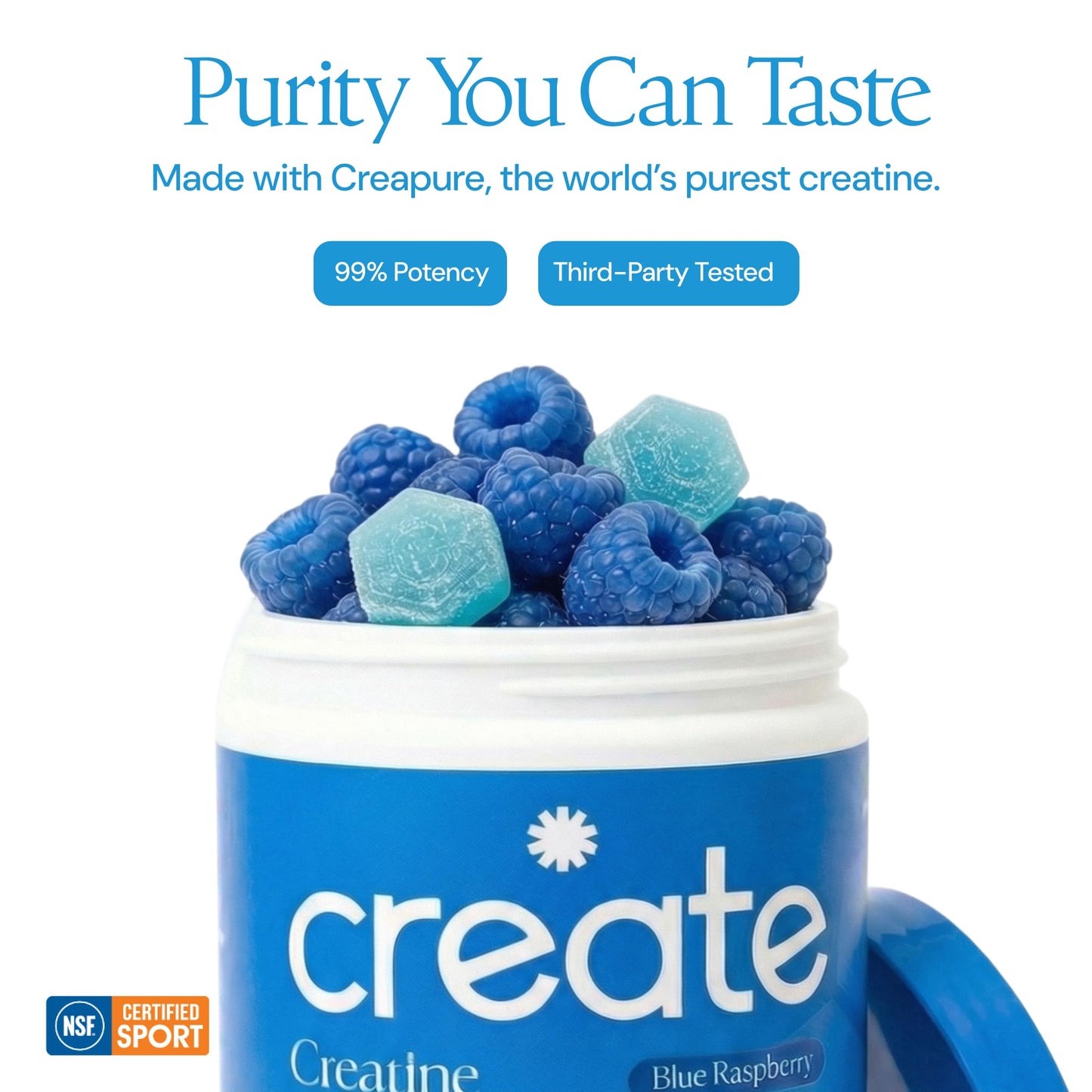 Create Creatine Monohydrate Gummies, 90 Count