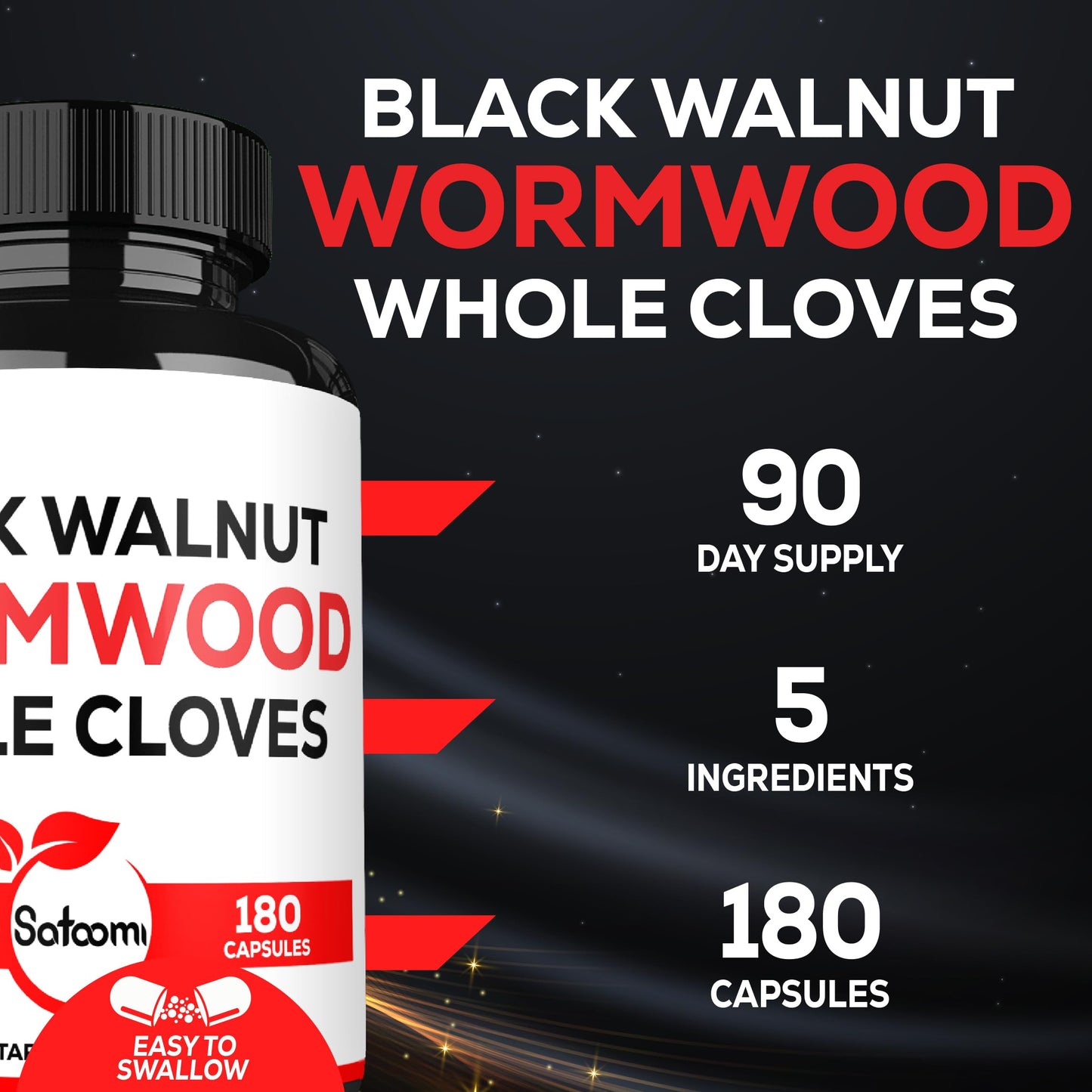 Satoomi 5 in 1 Wormwood Capsules - 180 Count