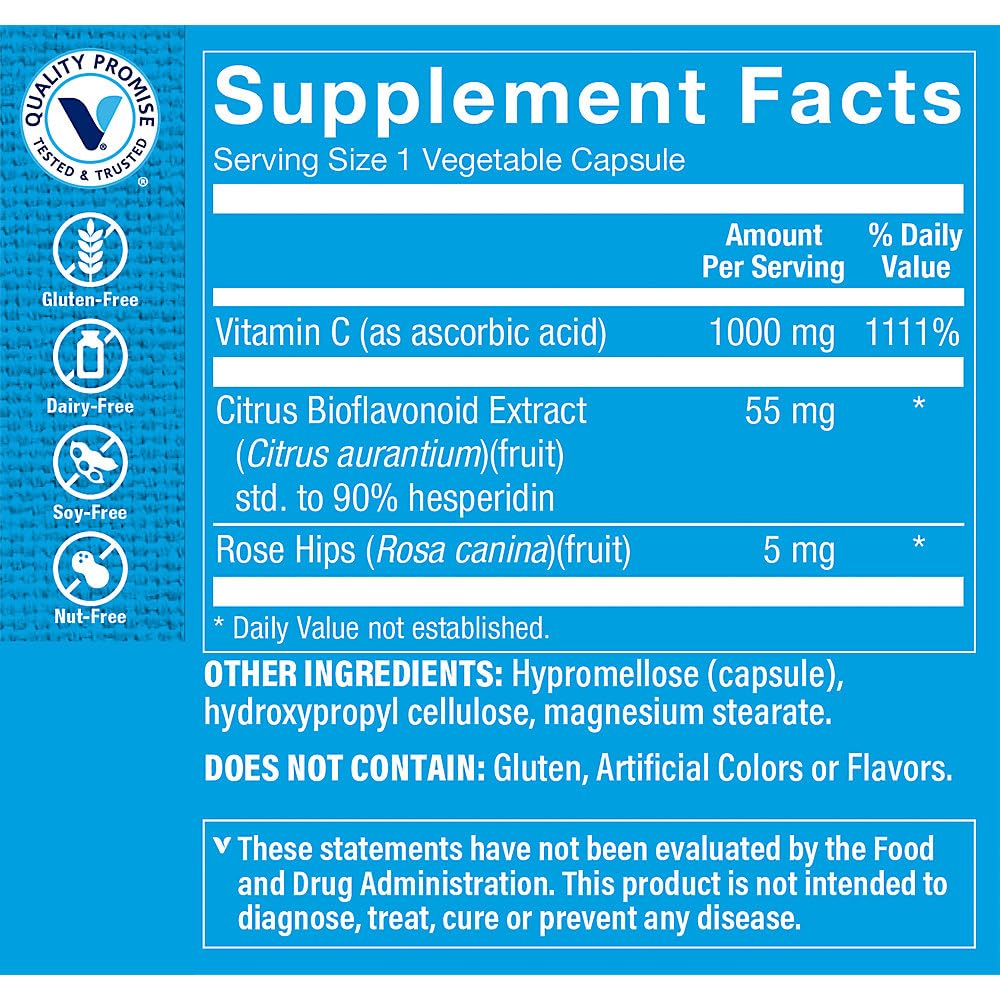 The Vitamin Shoppe C-1000 Complex 1000mg Vegetarian Capsules, 300 count