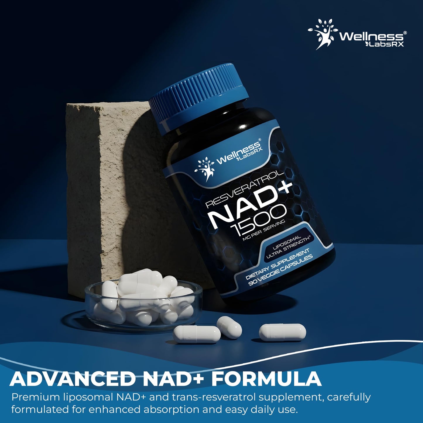 WELLNESS LABSRX Liposomal NAD Supplement Capsule, 90 Count