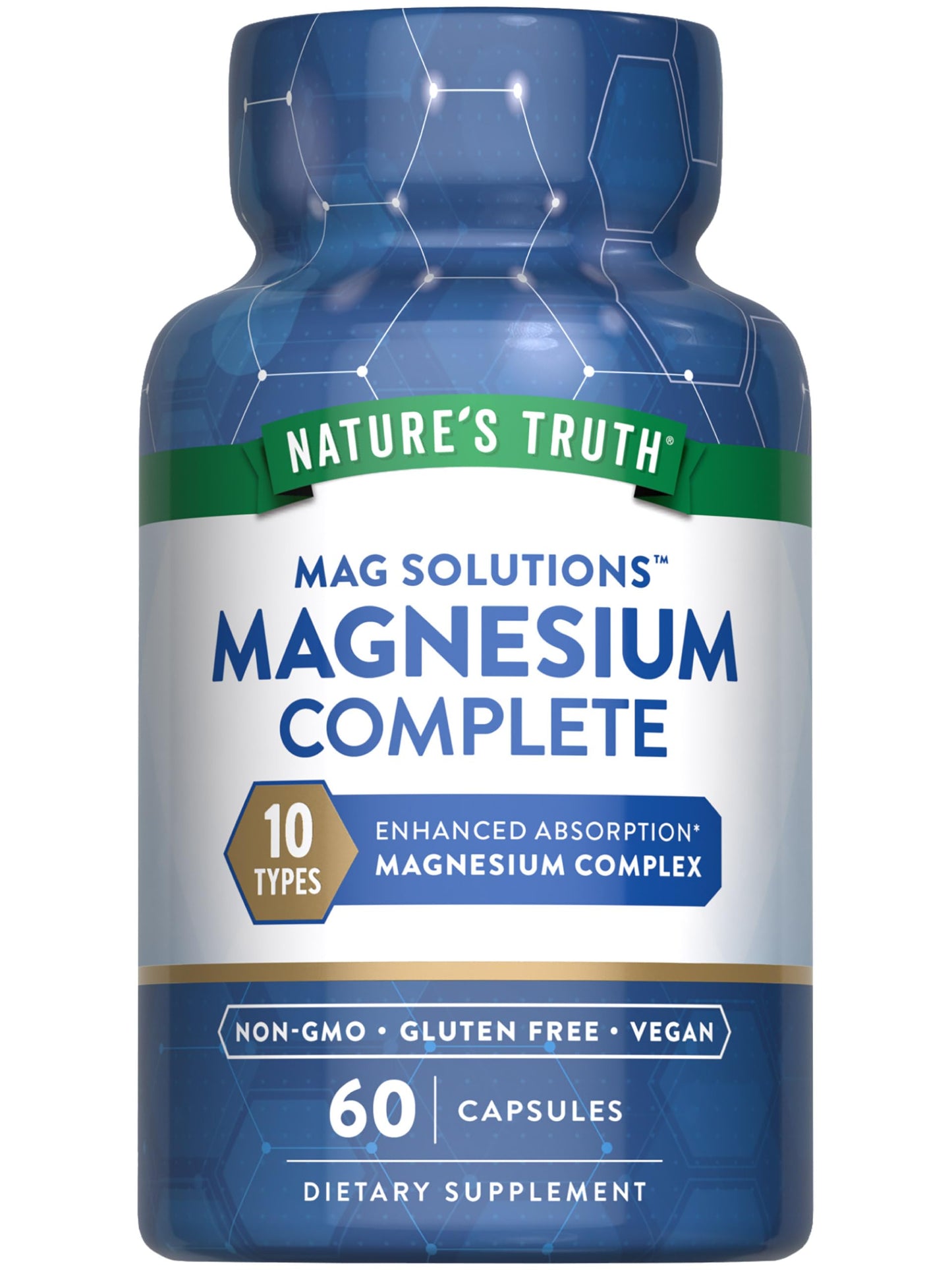 Nature's Truth Magnesium Complex Supplement 300mg Capsules 60 Count