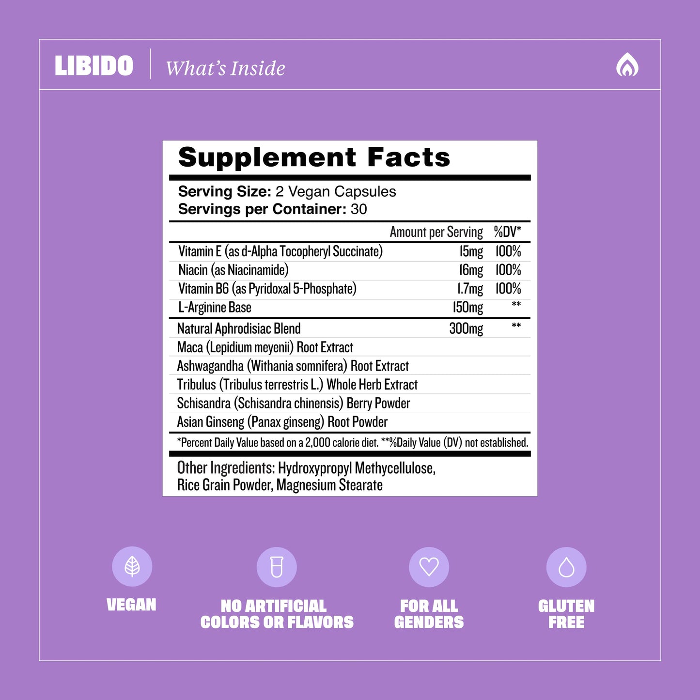 Health By Habit Libido Blend Capsules, 60 Count