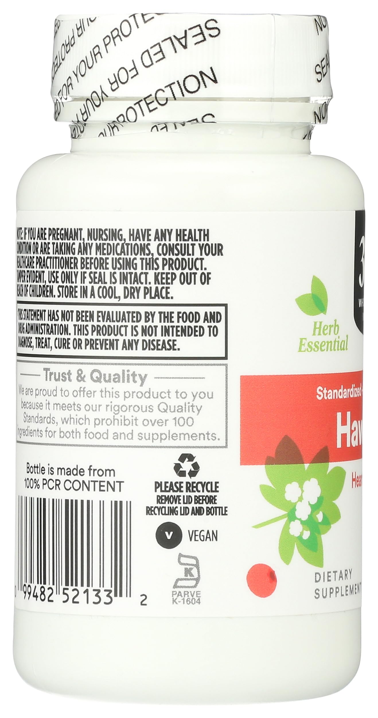 365 by Whole Foods Market Hawthorn Standardized + Full Spectrum Blend Heart Support Vegan Capsules 60 Count