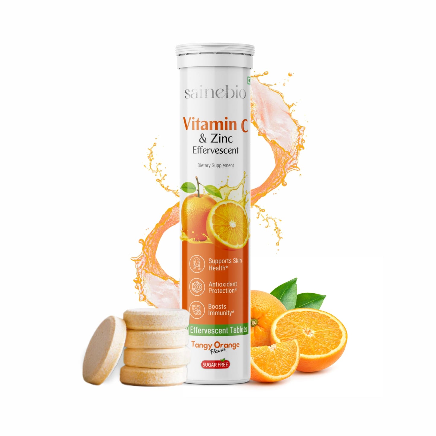 SAINEBIO Vitamin C 1000mg & Zinc 10mg Tablet, 1 Count