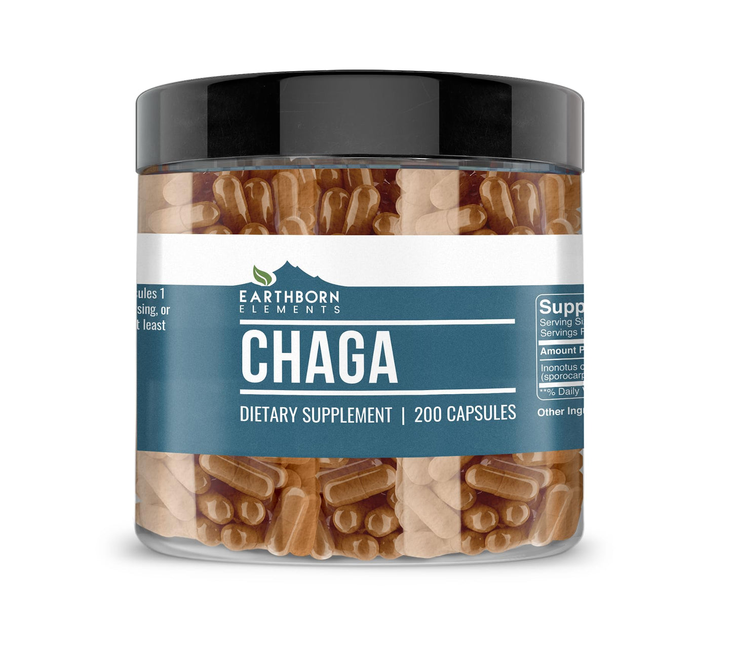 Earthborn Elements Chaga Mushroom Extract 200 Capsules