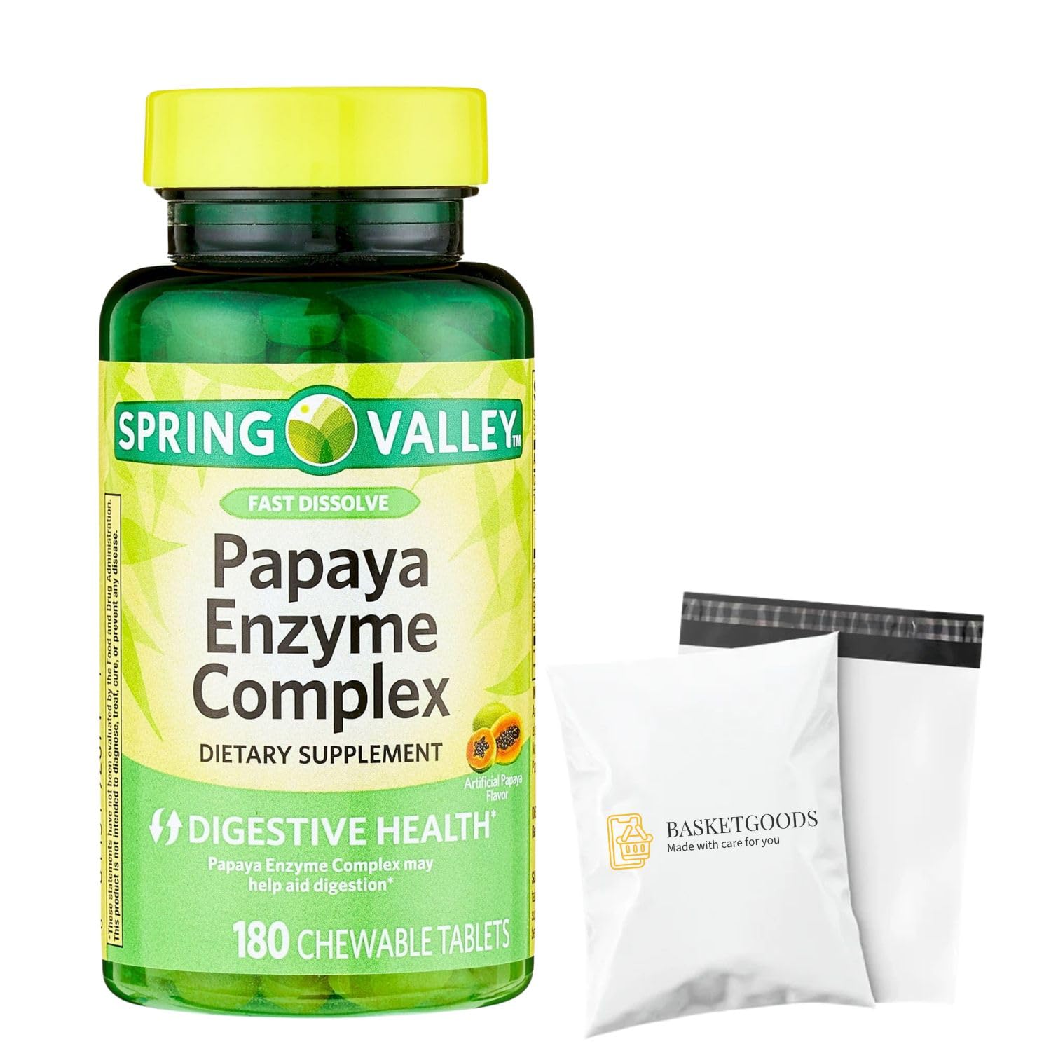 Basket Goods Papaya Enzymes Tablet 180 Count