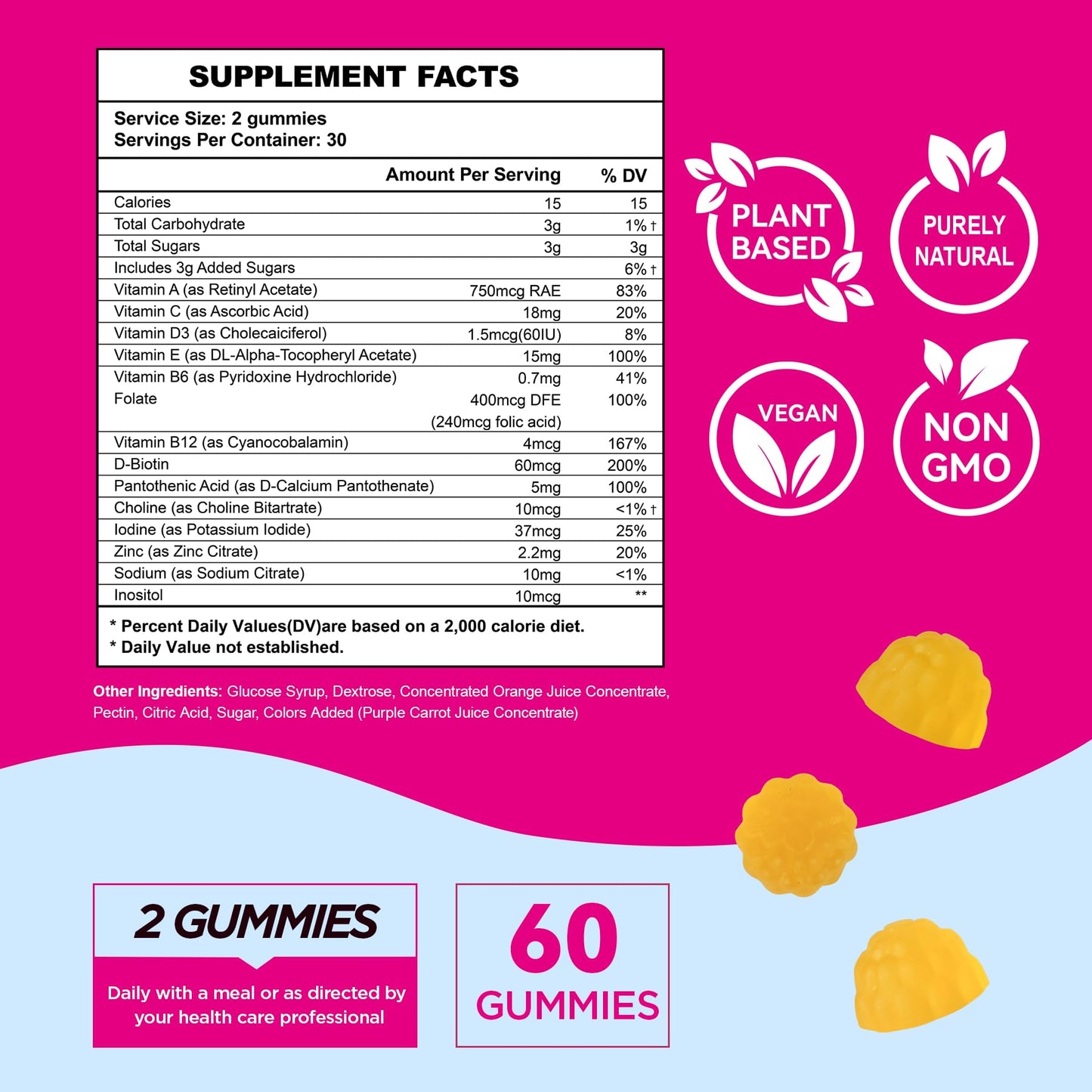 Aromlife Fertility Gummies for Women Ovulation & Period Cycle with Myo-Inositol & Inositol, Folate, 60 Count