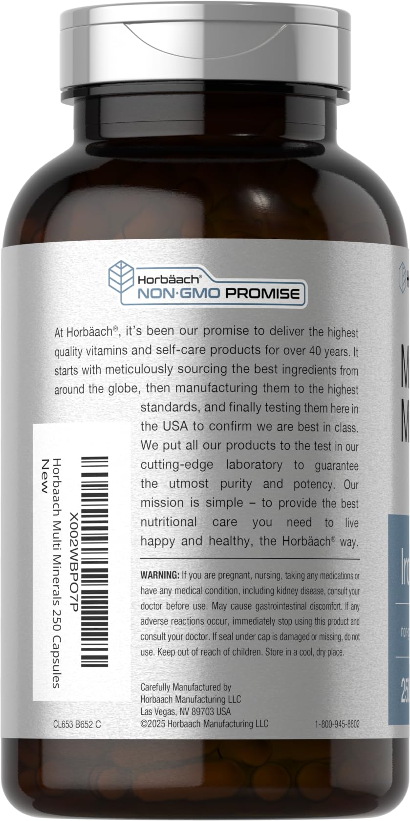 Horbäach Multi Minerals Supplement 250 Capsules