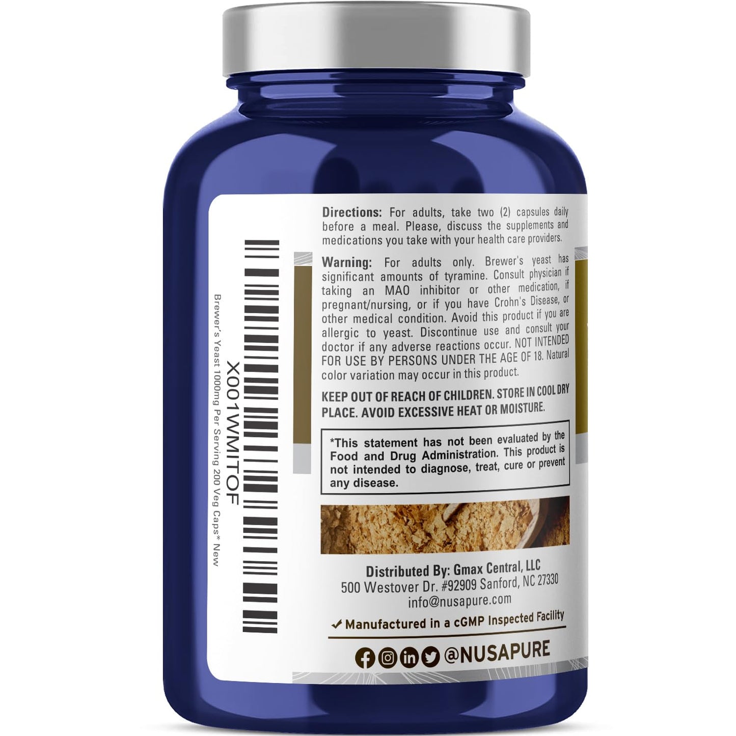 NusaPure Brewer's Yeast Capsule 200 Capsules