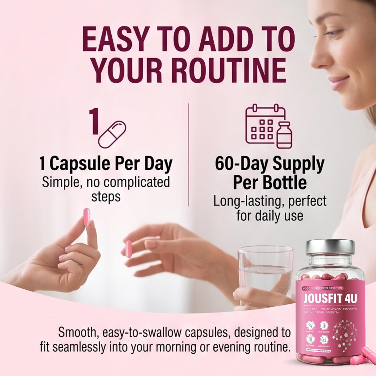 JOUSFIT 4U Capsules, 60 Count