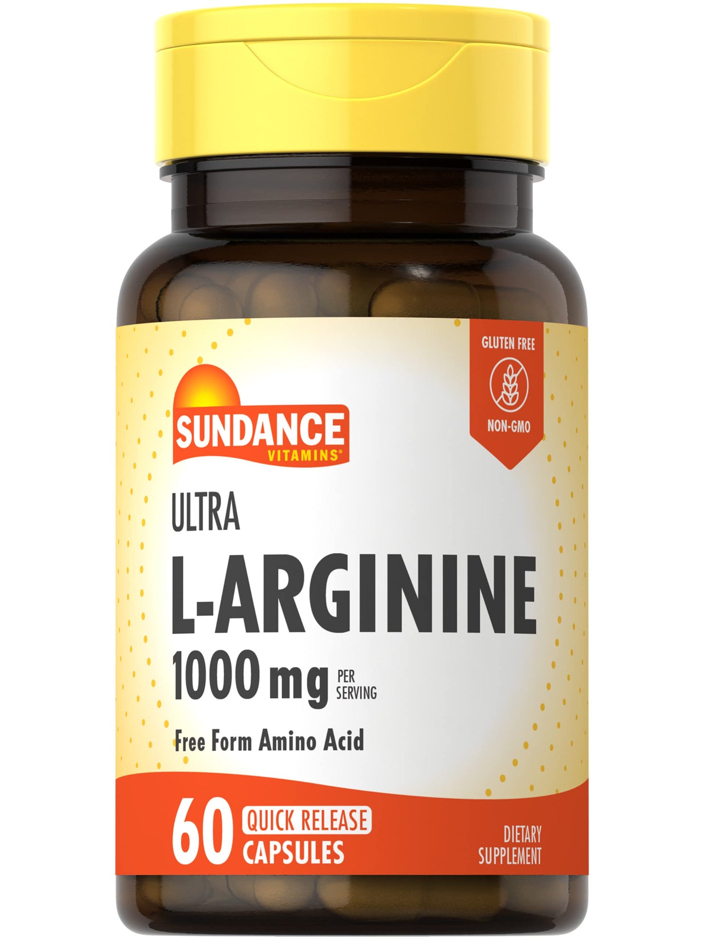 Sundance L-Arginine 1000mg Capsules, 60 Count