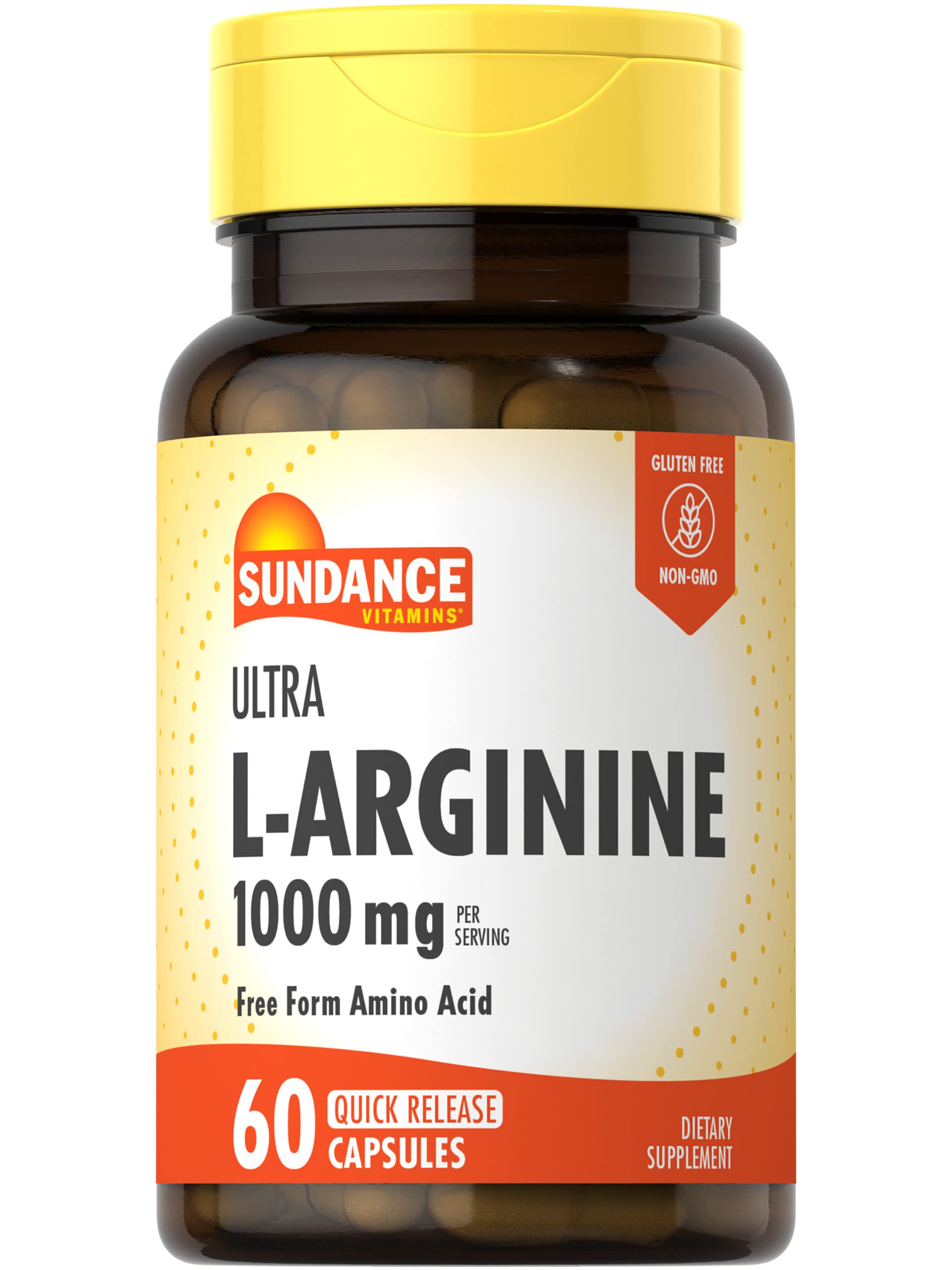 Sundance L-Arginine 1000mg Capsules, 60 Count