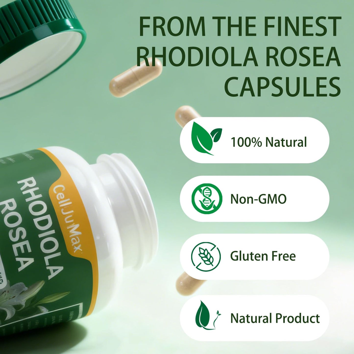 CellJuvMax Rhodiola Rosea 600mg Capsules, 60 Count