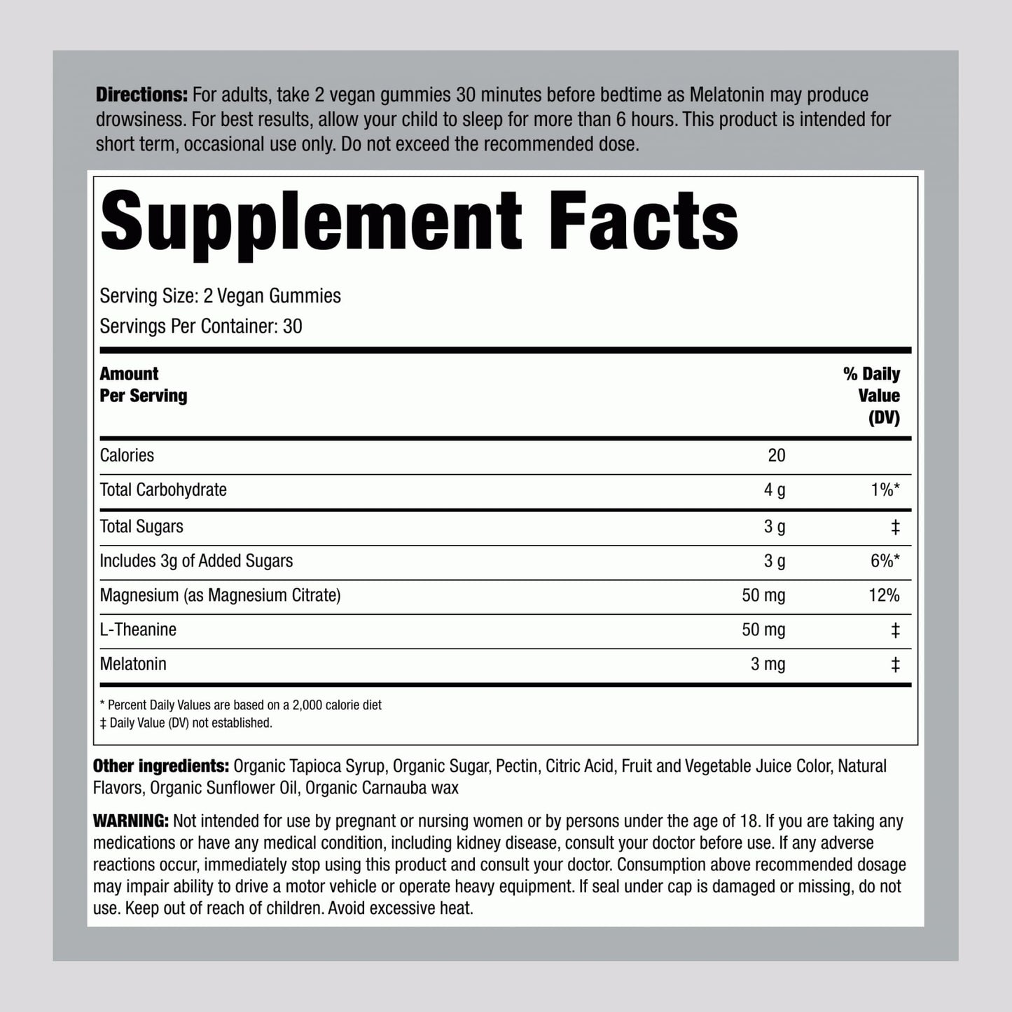 Piping Rock Melatonin 3mg Gummies, 60 Count