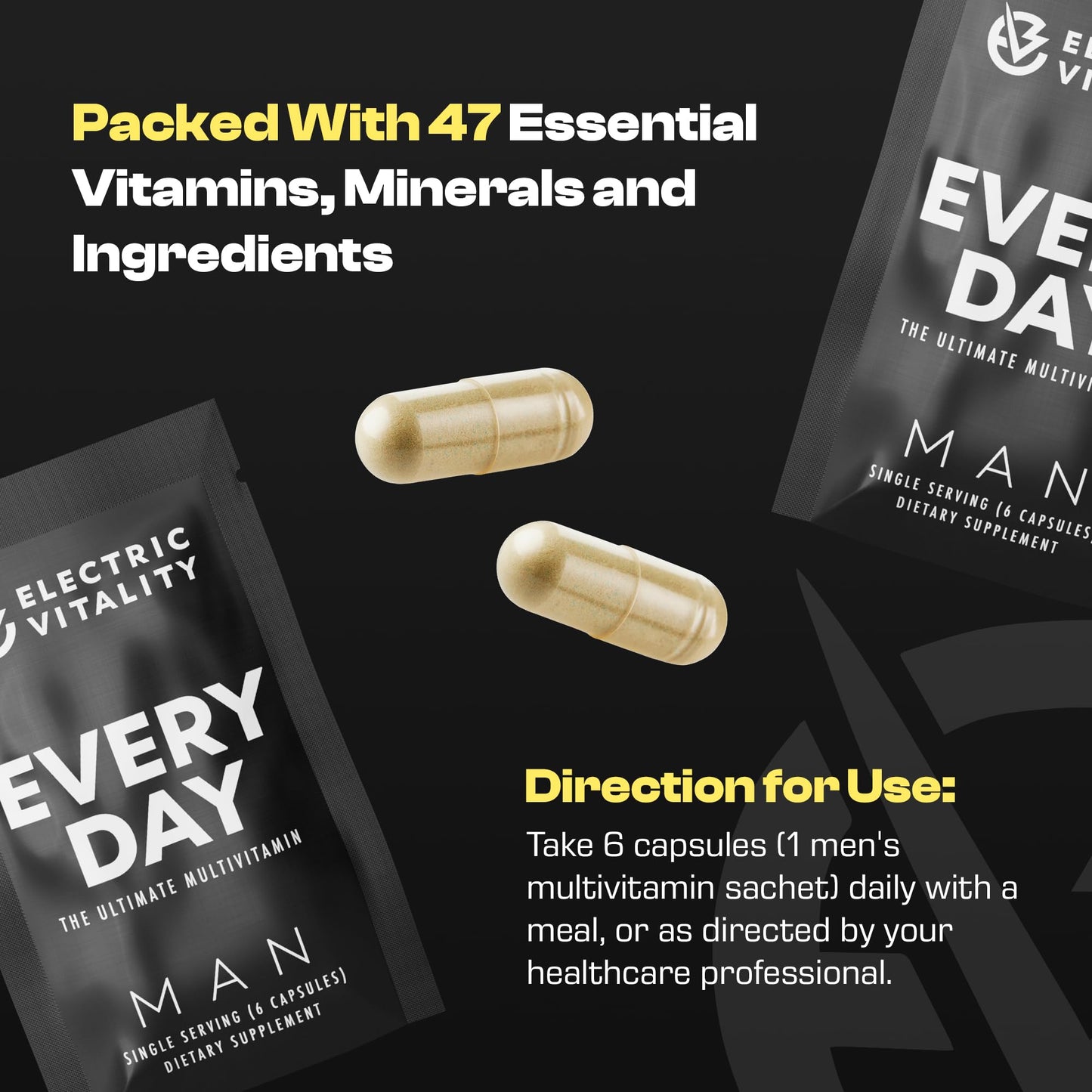 Electric Vitality Men's Multivitamins Capsules 30 Count