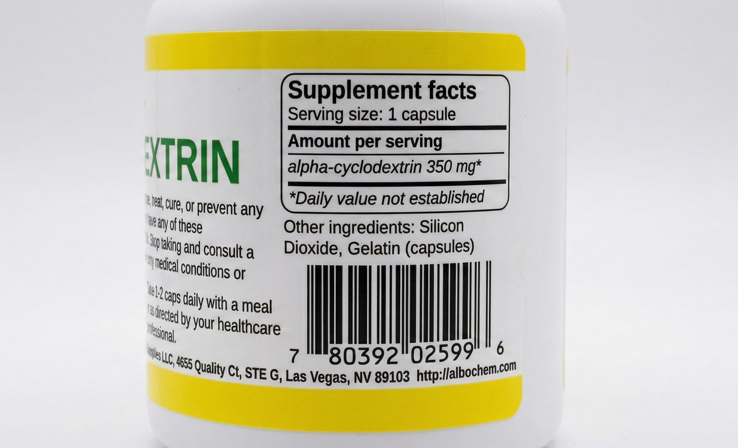 Generic Alpha Cyclodextrin Capsules 60 Count