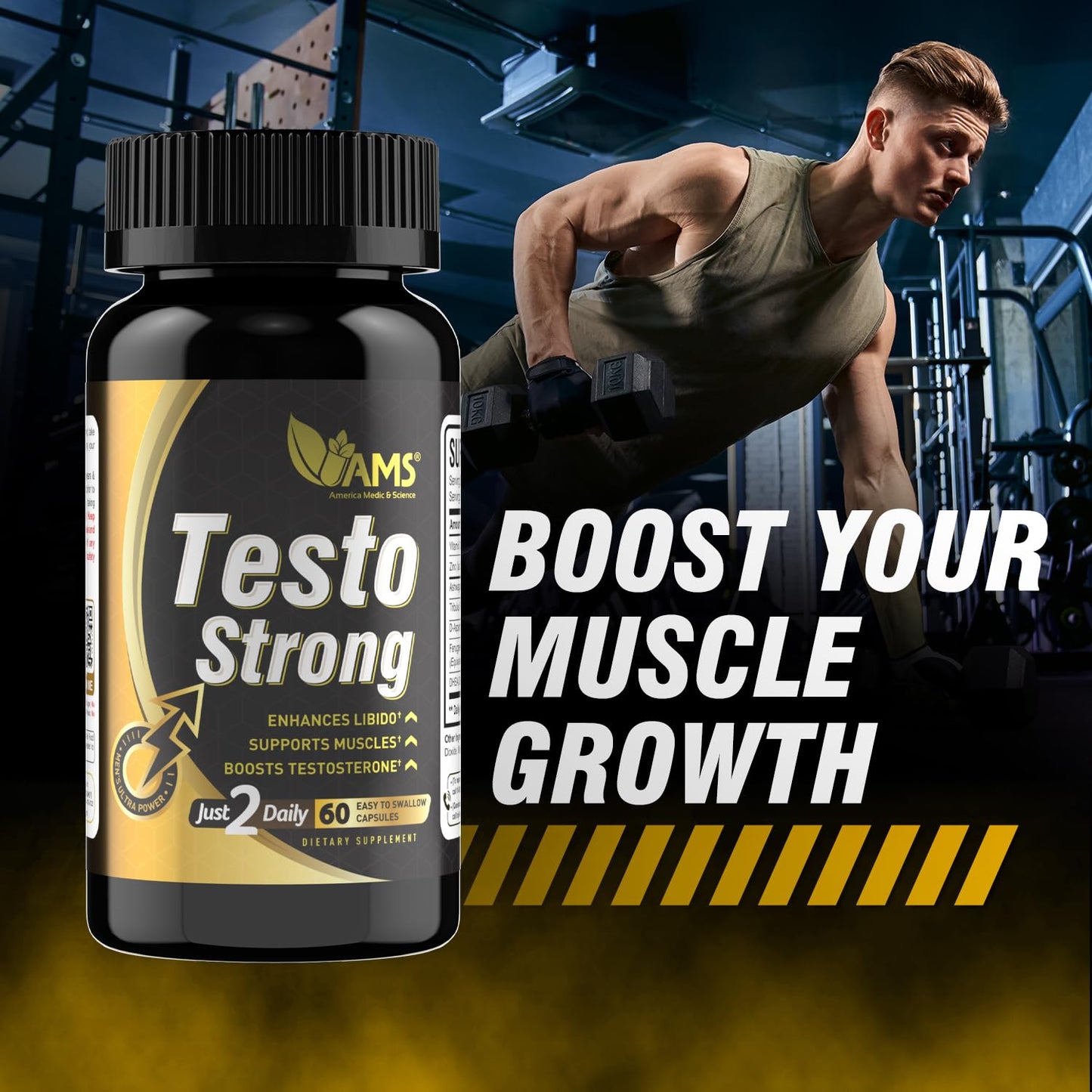 America Medic & Science Testo Strong Capsule, 60 Count