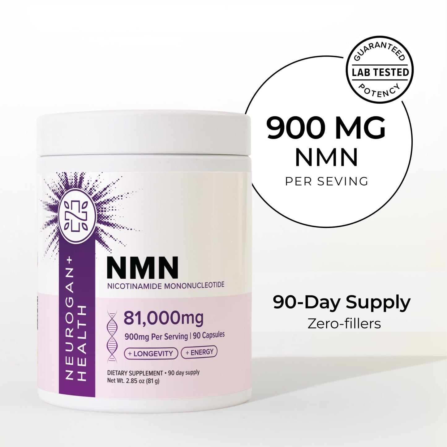 Neurogan Beta NMN (β-NMN) Supplement, 90 Capsules