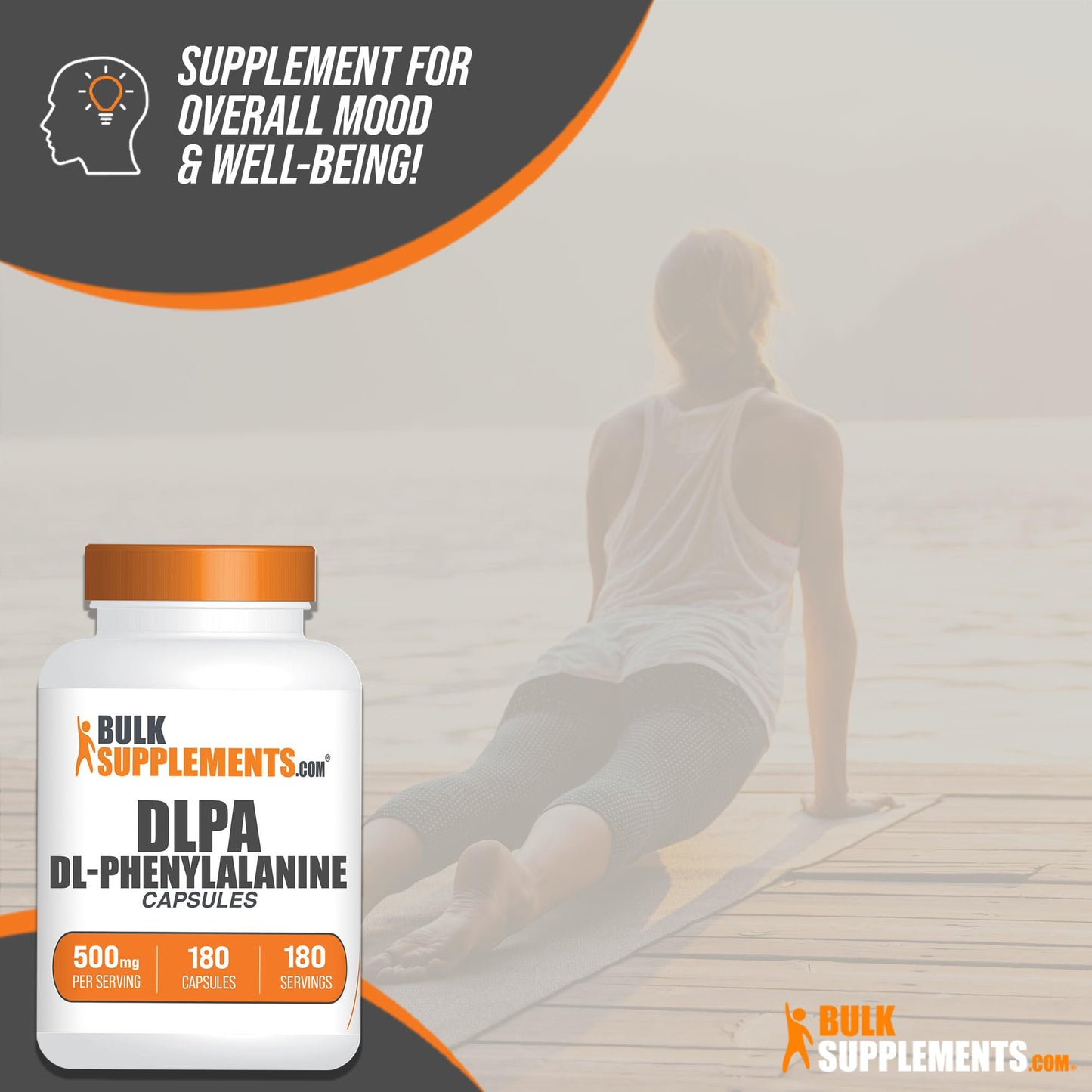 BulkSupplements DL-Phenylalanine Capsules, 180 Capsules