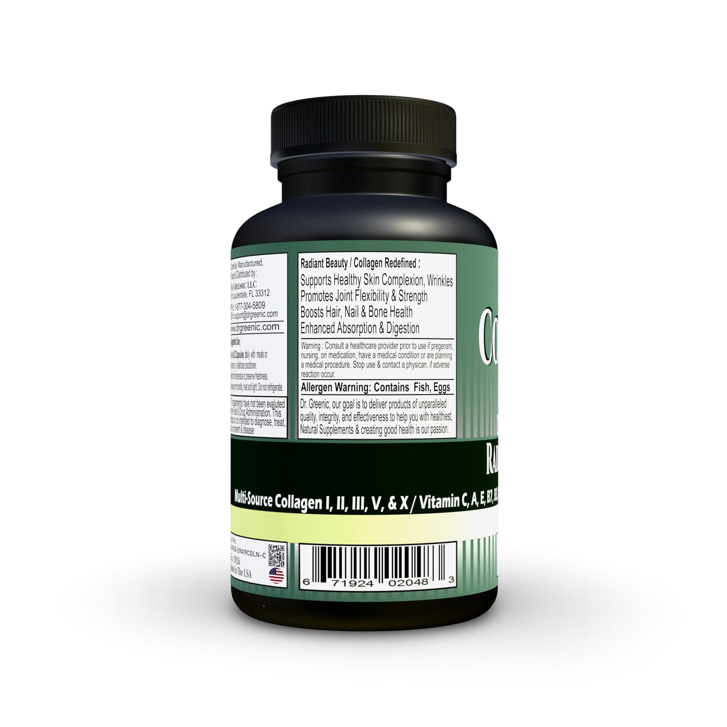 Dr. Greenic Collagen All 1450MG Capsules, 100 Count