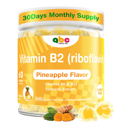 INSPIRELIFE ABC Vitamin B2 Gummies Riboflavin 400mg, 60 Count