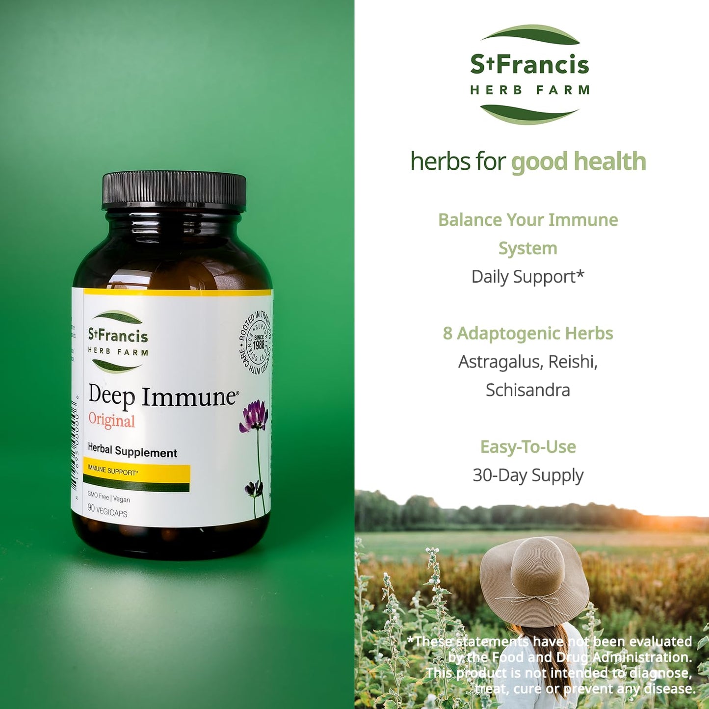 St. Francis Herb Farm Deep Immune Capsules 90