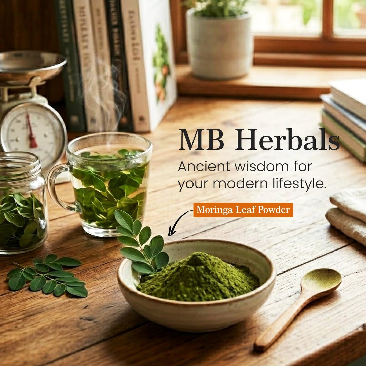 MB Herbals Moringa Leaf Powder, Powder, 8 oz