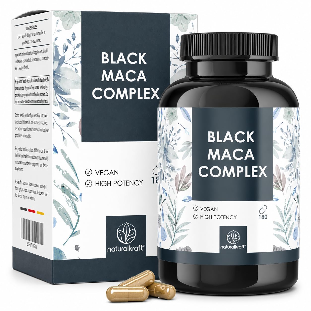 naturalkraft Black Maca Complex Capsules 180 Count