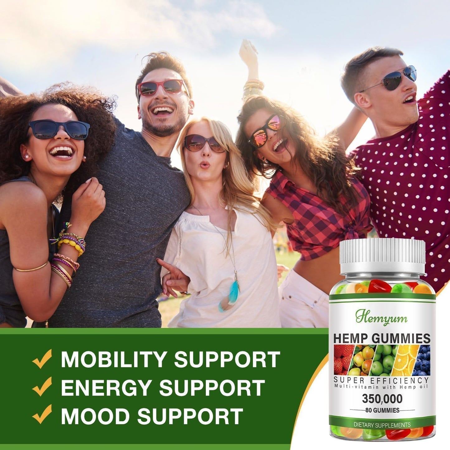Hemyum Hemp Gummies 240 Count