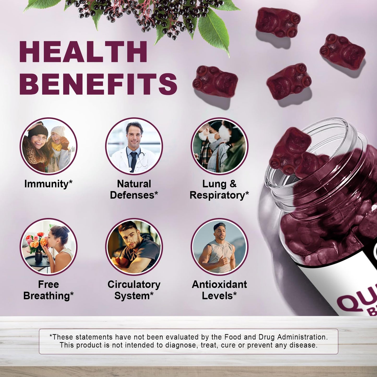 GORNVB Quercetin Gummies with Bromelain 120 Count
