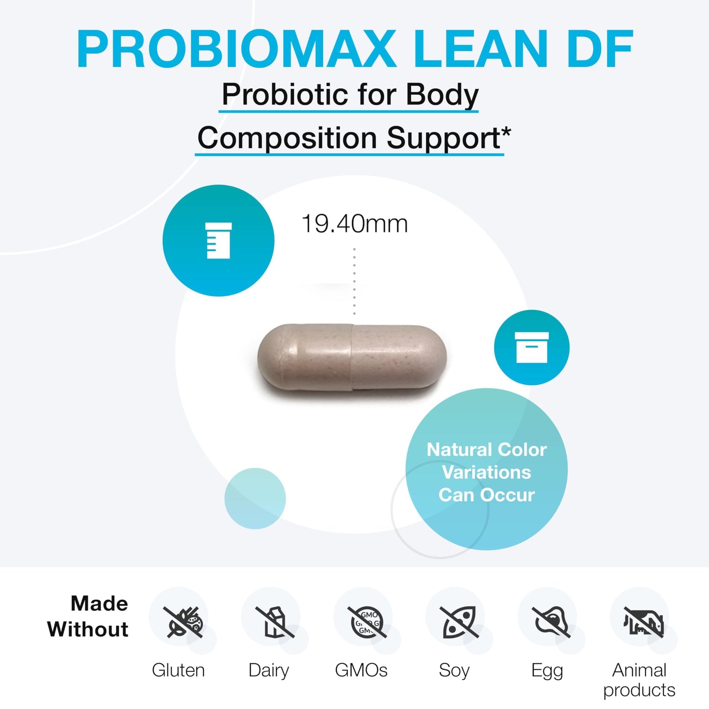 XYMOGEN ProbioMax Lean - Probiotic Supplement to Support Gut Barrier Function* - Bifidobacterium animalis subsp lactis B420 - Vegetarian, Non-GMO & Gluten-Free - 30 Capsules