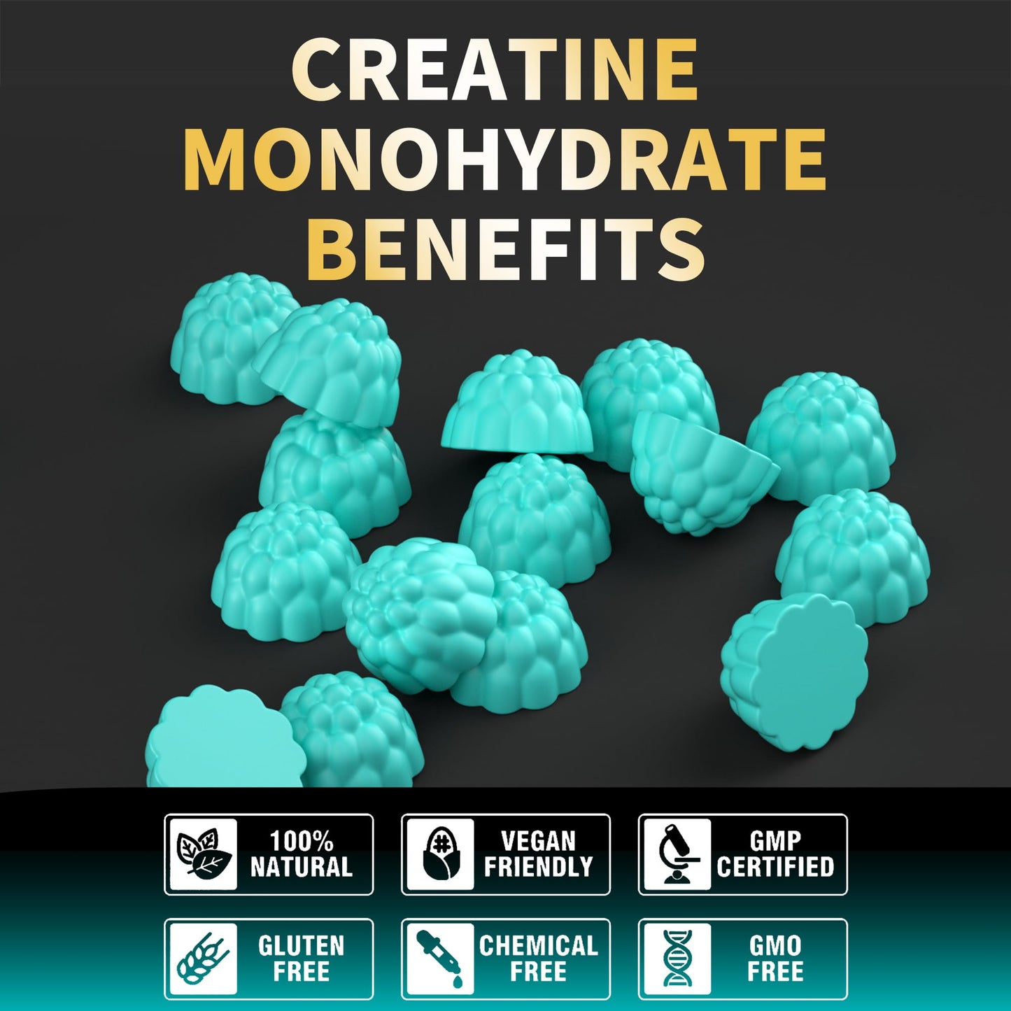 Nutravita Creatine Monohydrate Gummies 120 Count