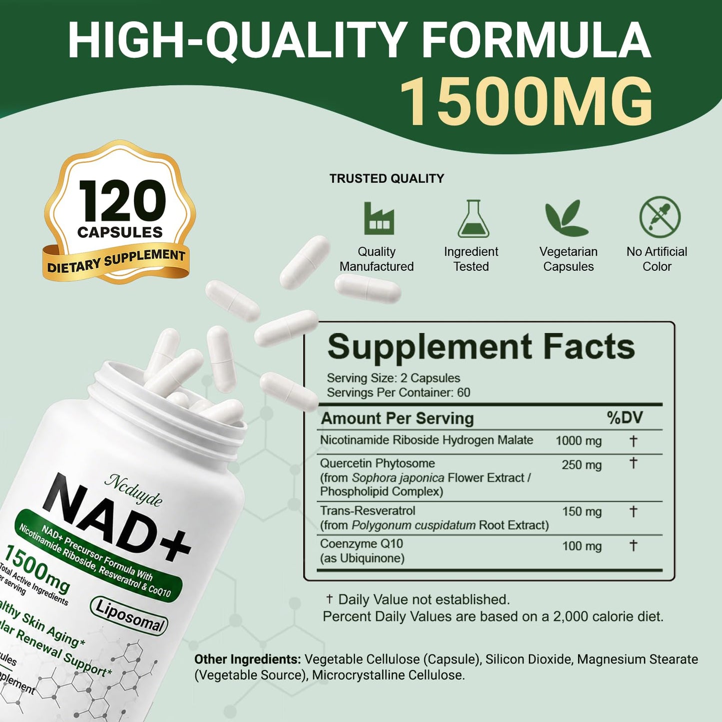FANCYENERGY NAD+ Supplement Capsule 120 Capsules