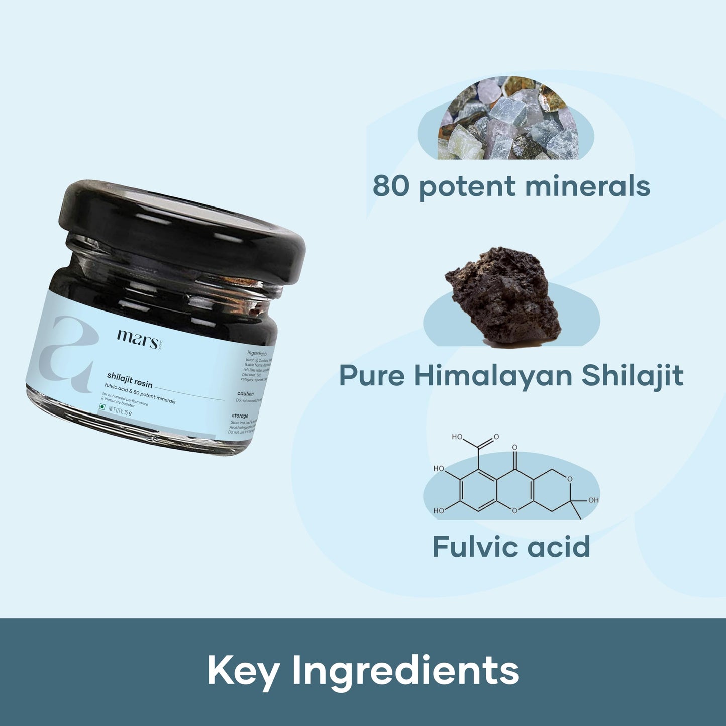 Mars by GHC Vitality Booster Combo Shilajit Resin & Sea Moss Capsules, 2 Capsules
