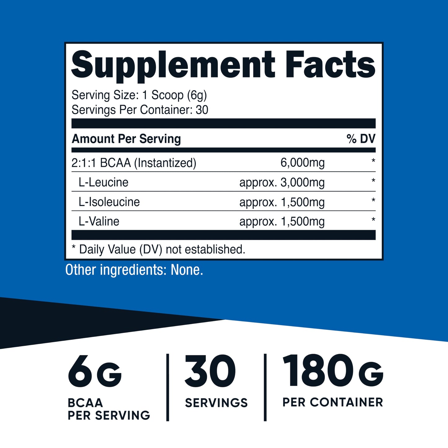 Nutricost BCAA Powder, 6.35 oz